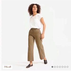Everlane The Wide Leg Crop Pant in Ochre